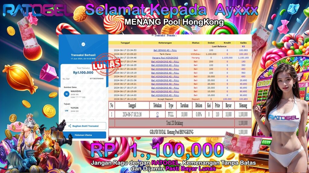 BUKTI JACKPOT TOGEL POOL HONGKONG TERPERCAYA DI INDONESIA