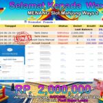 BUKTI JACKPOT SLOT MAHJONG WAYS 2 TERPERCAYA DI INDONESIA TGL 26-06-2024