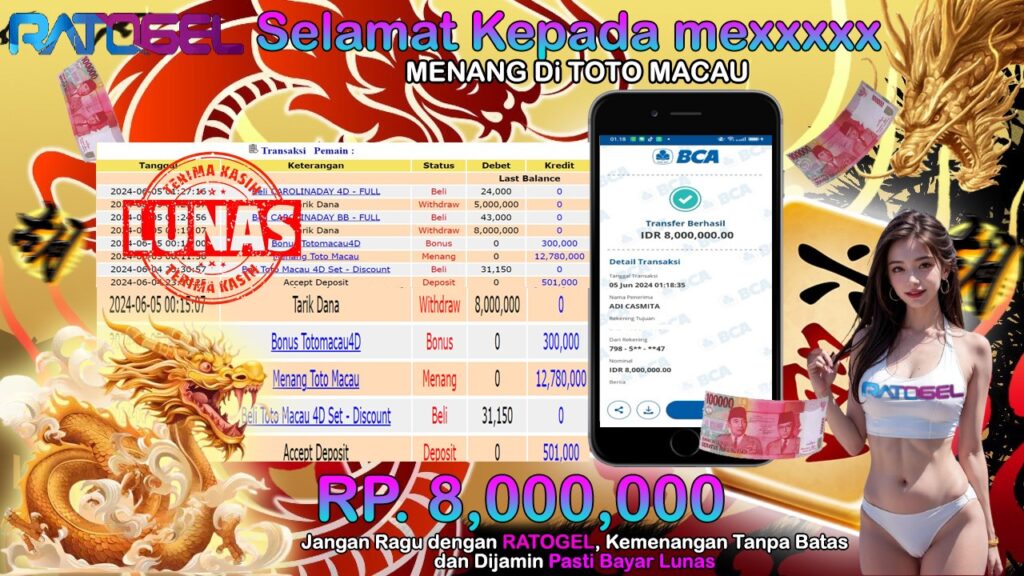 BUKTI JP SLOT DAN TOGEL TERPERCAYA DI INDONESIA TGL 05-06-2024