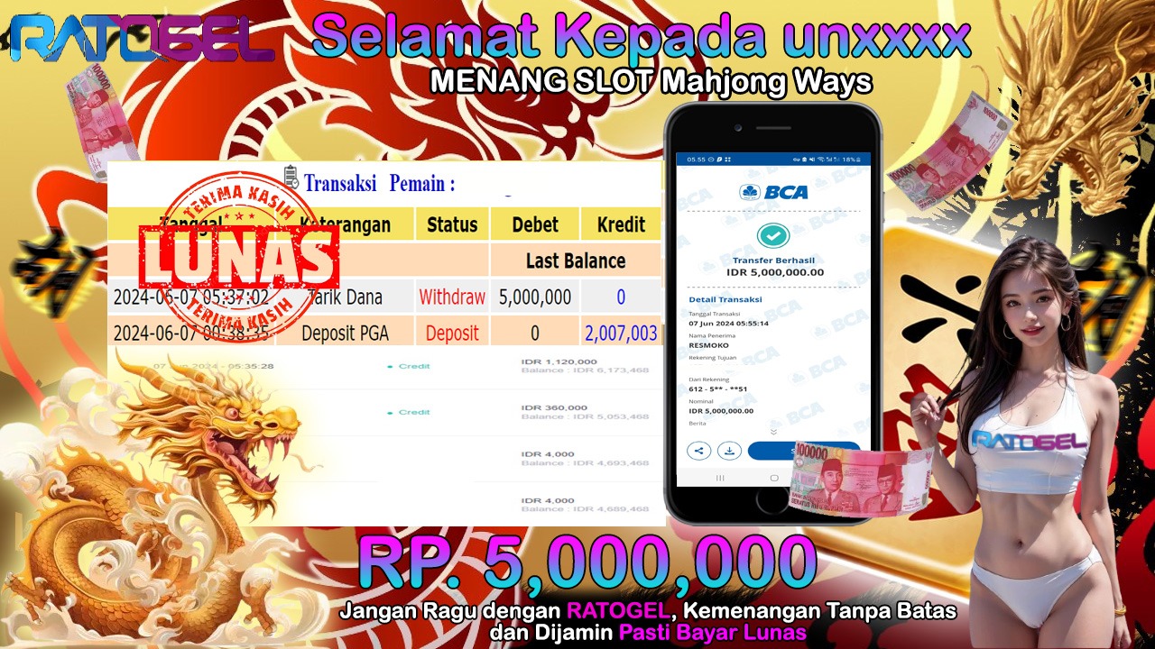 BUKTI JP SLOT DAN TOGEL TERPERCAYA DI INDONESIA TGL 07-06-2024