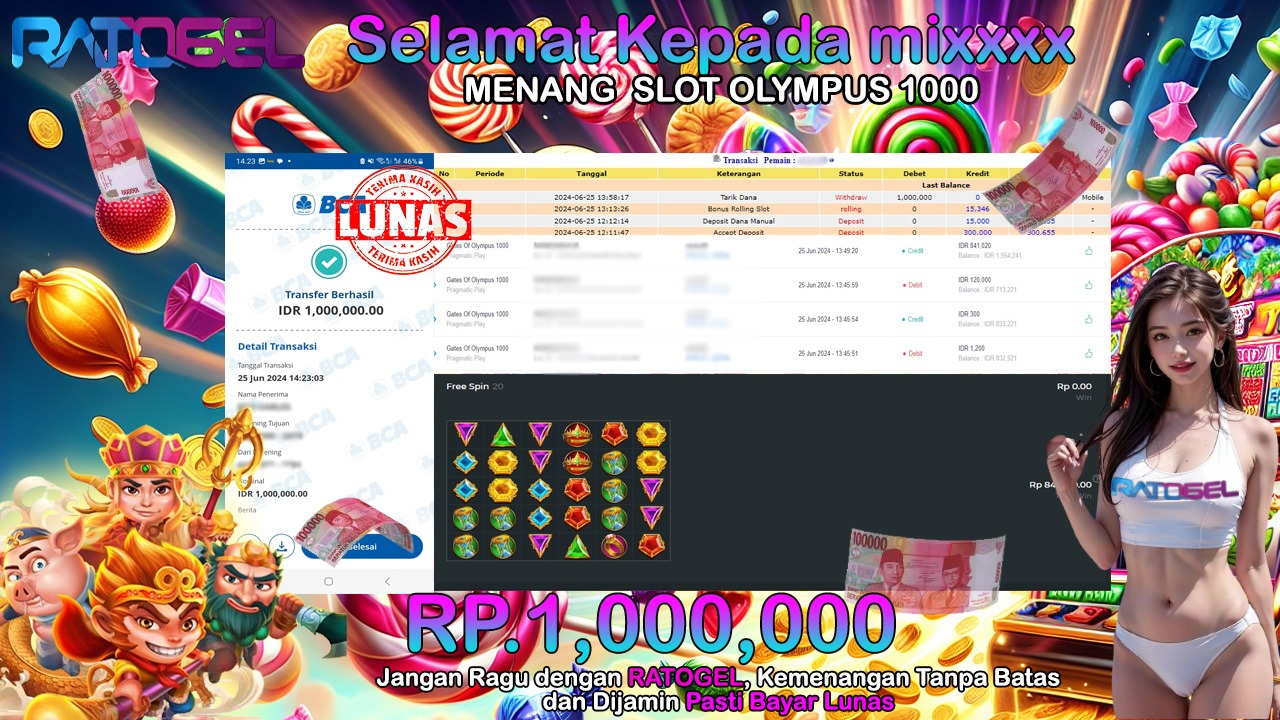 BUKTI JACKPOT SLOT GATES OF OLYMPUS 1000 TERPERCAYA DI INDONESIA