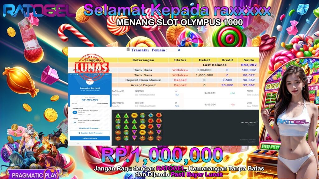 BUKTI JACKPOT SLOT GATES OF OLYMPUS 1000 TERPERCAYA DI INDONESIA TGL 10-07-2024