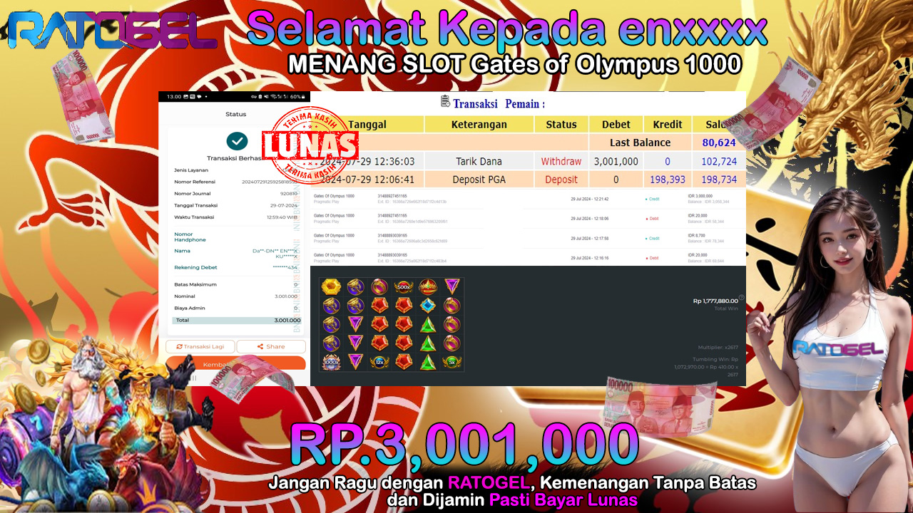 BUKTI JACKPOT SLOT GATES OLYMPUS 1000 TERPERCAYA DI INDONESIA TGL 29-07-2024