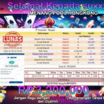 BUKTI JACKPOT TOGEL POOL HONGKONG  TERPERCAYA DI INDONESIA TGL 21-07-2024