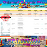 BUKTI JACKPOT SLOT MAHJONG WAYS TERPERCAYA DI INDONESIA TGL 29-09-2024