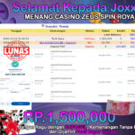 BUKTI JACKPOT CASINO ZEUS SPIN ROYAL TERPERCAYA DI INDONESIA TGL 02-10-2024